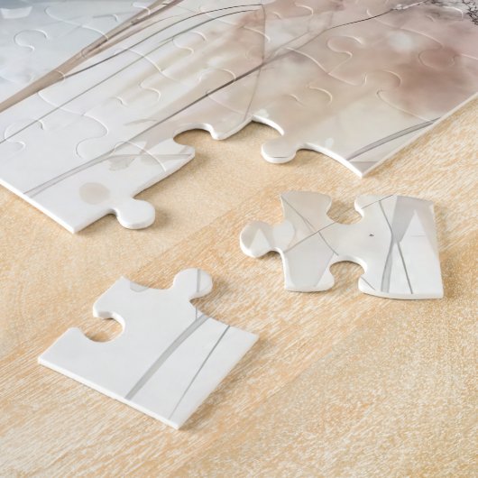 Winterlandschaft mit Hirsch Puzzle (Seite)