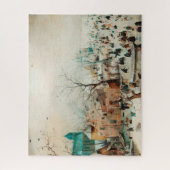 Winterlandschaft mit Ice-Skatern - Avercamp Puzzle (Vertikal)