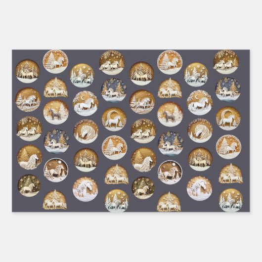 Winterlandschaft mit ISI Geschenkpapier Set (Vorderseite)