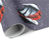 Winterlandschaft mit Kardinal Bird Urlaub Weihnach Geschenkpapier (Rolleneckpunkt)