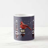 Winterlandschaft mit Kardinal Bird Urlaub Weihnach Kaffeetasse (Mittel)