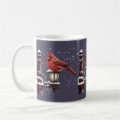 Winterlandschaft mit Kardinal Bird Urlaub Weihnach Kaffeetasse (Links)