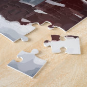 Winterlandschaft mit Kardinalvogel Puzzle (Seite)