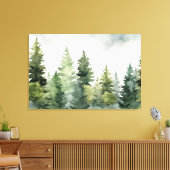 Winterlandschaft mit Kiefern Leinwanddruck (Insitu (Wohnzimmer))