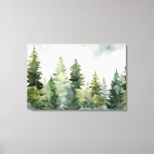 Winterlandschaft mit Kiefern Leinwanddruck (Vorderseite)
