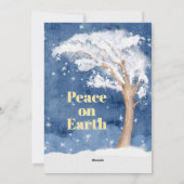 Winterlandschaft mit Lamppost Feiertagskarte (Rückseite)