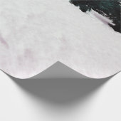 Winterlandschaft mit Lärchen im Schnee Geschenkpapier (Ecke)