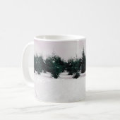 Winterlandschaft mit Lärchen im Schnee Kaffeetasse (Vorderseite Links)