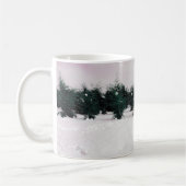 Winterlandschaft mit Lärchen im Schnee Kaffeetasse (Links)
