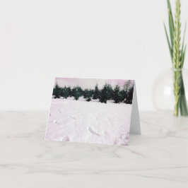 Winterlandschaft mit Lärchen im Schnee Karte