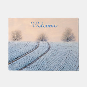 Winterlandschaft mit Personalisiertem Einstieg in Fußmatte