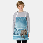 Winterlandschaft mit Pferdeschnee und Schürze der (Getragen)