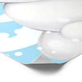 Winterlandschaft mit Pinguin und Schneemann Poster (Ecke)