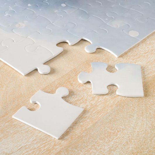 Winterlandschaft mit rotem Kardinal Puzzle (Seite)