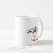 Winterlandschaft mit Roter Kirche und Weihnachtsst Kaffeetasse (VorderseiteRechts)