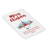 Winterlandschaft mit Roter Kirche und Weihnachtsst Magnet (Rechte Seite)