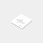 Winterlandschaft mit Roter Kirche und Weihnachtsst Post-it Klebezettel (angewinkelt)