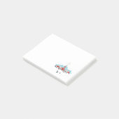 Winterlandschaft mit Roter Kirche und Weihnachtsst Post-it Klebezettel (angewinkelt)