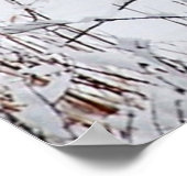 Winterlandschaft mit Rotwild Wert Poster Papier (Ecke)