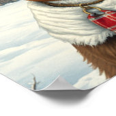 Winterlandschaft mit Schafen und Kabinen Poster (Ecke)