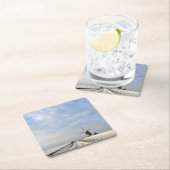 Winterlandschaft mit Schnee und Windmühle in Holla Rechteckiger Pappuntersetzer (Vor Ort)