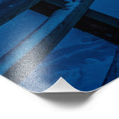 Winterlandschaft mit schneebedecktem Pinienwald Fotodruck (Ecke)