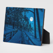 Winterlandschaft mit schneebedecktem Pinienwald Fotoplatte (Seite)