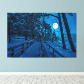 Winterlandschaft mit schneebedecktem Pinienwald Leinwanddruck (Insitu (Holzboden))