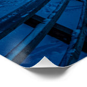 Winterlandschaft mit schneebedecktem Pinienwald Poster (Ecke)