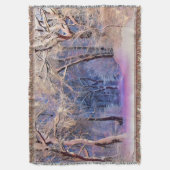 Winterlandschaft mit schneebedeckten Bäumen Aquare Decke (Vorderseite Vertikal)