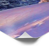 Winterlandschaft mit schneebedeckten Bäumen Aquare Poster (Ecke)