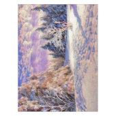 Winterlandschaft mit schneebedeckten Bäumen Aquare Tischdecke (Vorderseite)