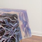 Winterlandschaft mit schneebedeckten Bäumen Aquare Tischdecke (Beispiel)