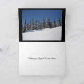Winterlandschaft mit schneebedeckten Bäumen Feiertagskarte (Innenseite)