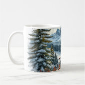 Winterlandschaft mit schneebedeckten Kühen Kaffeetasse (Links)