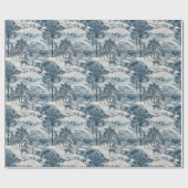 Winterlandschaft mit Schwan und Hirsch im Schnee Geschenkpapier (Flach)