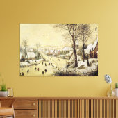 Winterlandschaft mit Skatern Leinwanddruck (Insitu (Wohnzimmer))