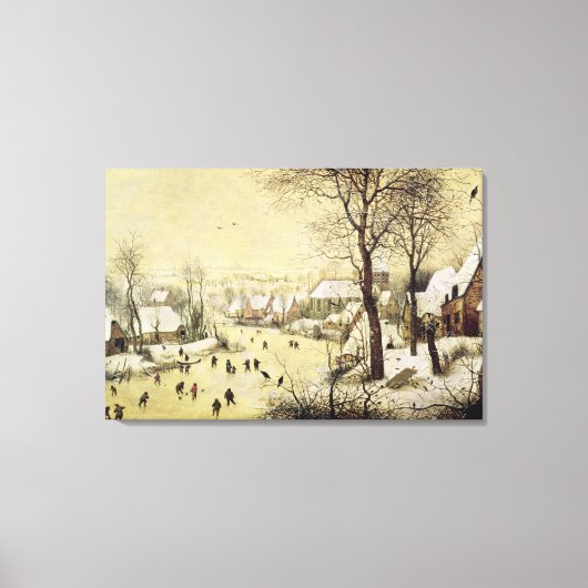 Winterlandschaft mit Skatern Leinwanddruck (Vorderseite)
