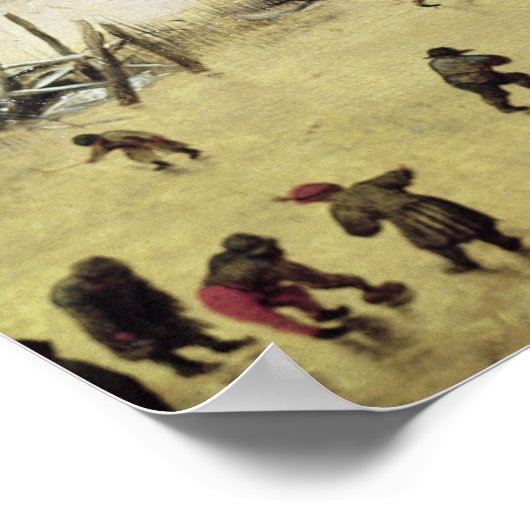 Winterlandschaft mit Skatern Poster (Ecke)