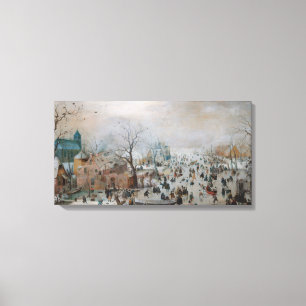 Winterlandschaft mit Skatern von Hendrick Avercamp Leinwanddruck
