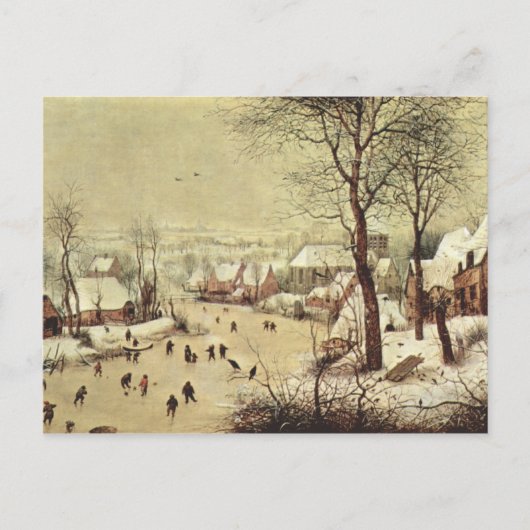Winterlandschaft mit Vogelfalle - 1565 Postkarte (Vorderseite)