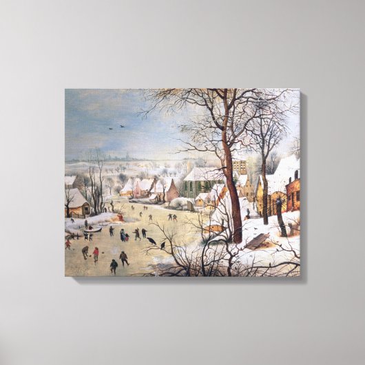 Winterlandschaft mit Vogelfalle, 1601 Leinwanddruck (Vorderseite)