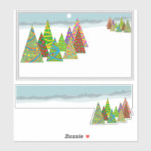 Winterlandschaft mit Weihnachtsbäumen