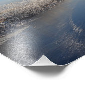 Winterlandschaft mit Windmühle und Eis Fotodruck (Ecke)