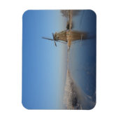 Winterlandschaft mit Windmühle und Eis Magnet (Vertikal)