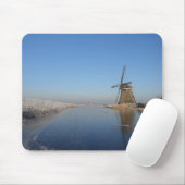 Winterlandschaft mit Windmühle und Eis Mousepad (Mit Mouse)