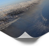 Winterlandschaft mit Windmühle und Eis Poster (Ecke)