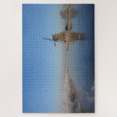 Winterlandschaft mit Windmühle und Eis Puzzle (Vertikal)