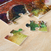 Winterlandschaft mit Windmühle und Steinbrücke Kun Puzzle (Seite)