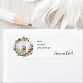 Winterlandschaft mit Wolf "Snow Globe"/Weltfrieden (Insitu)